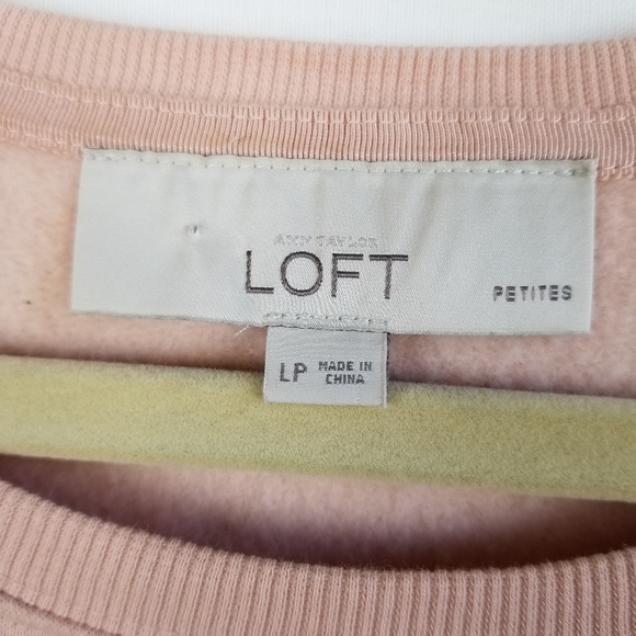 Loft pink bejeweled sweatshirt size LargeP - Picture 3 of 8